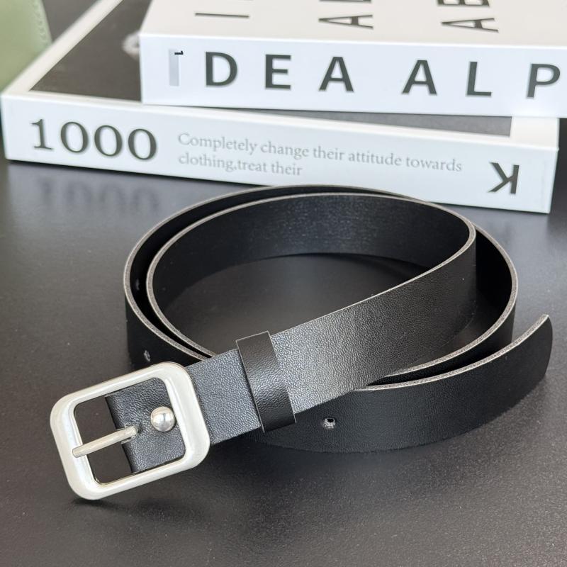 Мода ПУ Кожа 102 см Длина 2,4 см Ширина Серебряная Квадратная Металлическая Пряжка Женские Ремни Под Платье И Джинсы Женский Пояс