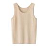 100% Pure Cashmere Sleeveless Round Neck Camisole - Warm Knitted Tank for Autumn & Winter Women’s Innerwear.