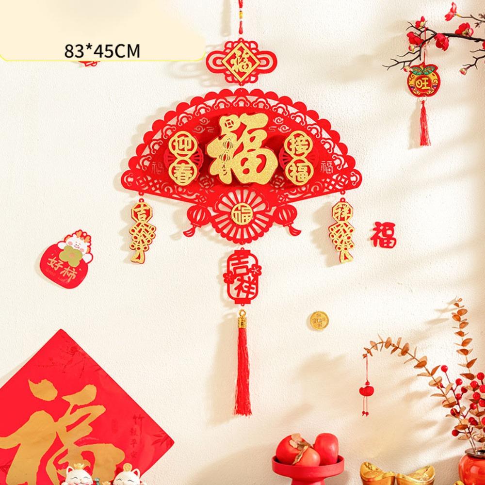 With Tassels Chinese New Year Decoration Flocking Spring Festival Tassel Pendant Chinese New Year