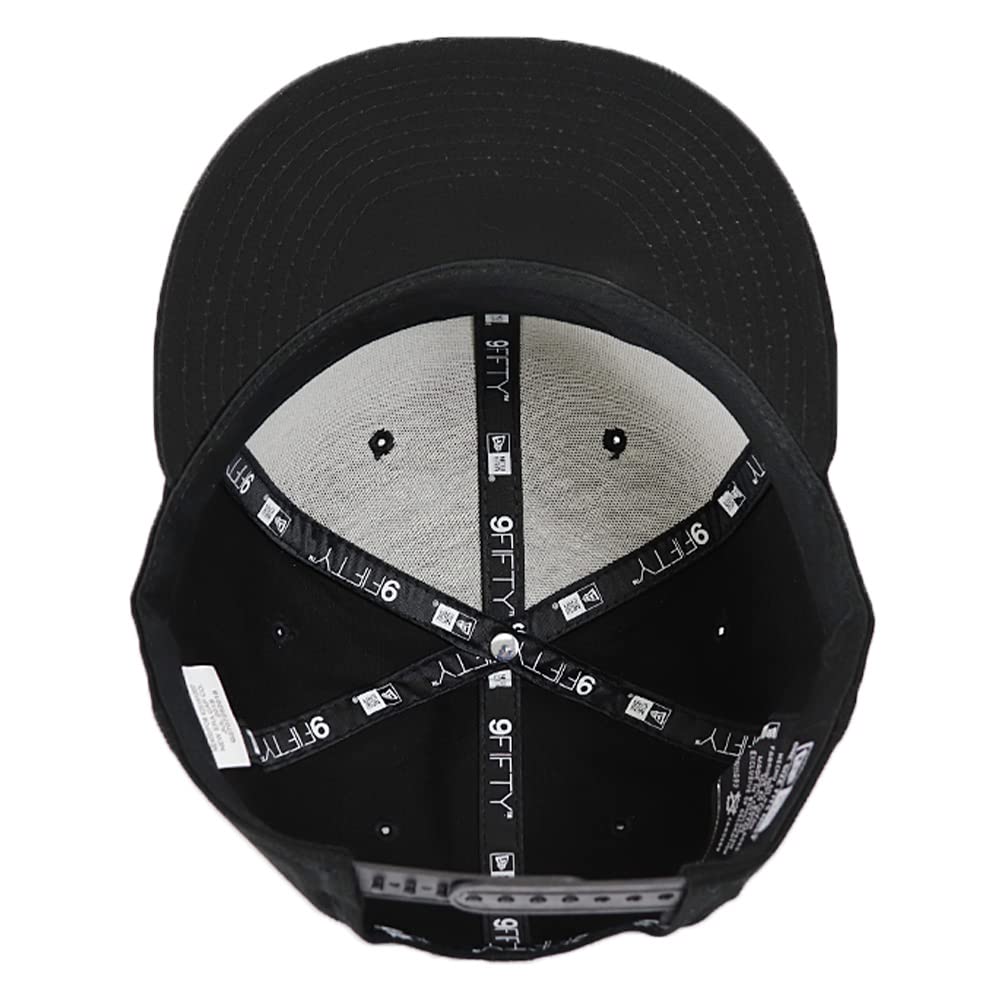 Кепка New Era Plain Hat Snapback 9FIFTY NE400 99HeadweaShop Наклейка в комплекте Бейсболка унисекс черный черный свободный размер мужской
