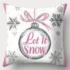 Christmas Decoration Pillow Cover Christmas Dwarf Snowman Pattern Living Room Sofa Cushion Cover Bedroom Room Home Decoration