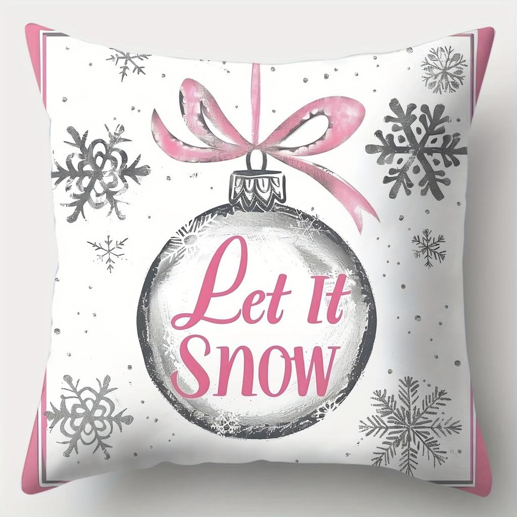 Christmas Decoration Pillow Cover Christmas Dwarf Snowman Pattern Living Room Sofa Cushion Cover Bedroom Room Home Decoration