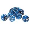 10x Six Sided D6 Dice Dotted For Props Purple Blue
