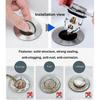 Pop-Up Sink Drain, 2 Pack Universal Pop Up Sink Drain with Anti-Clogging Filter, Anti-Odor Hair Filter, for 34-40mm Holes 25-26s