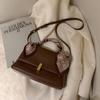 Leather Handbag Women Silk Scarf Decor Shoulder Bag Female Fashion Versatile Crossbody Bag