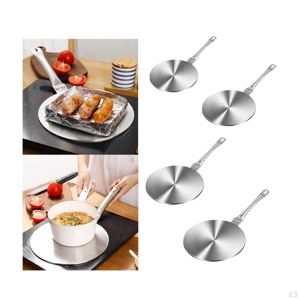 Теплораспределительная пластина с индукционным диском и длинной ручкой, многоцелевая для керамической готовки