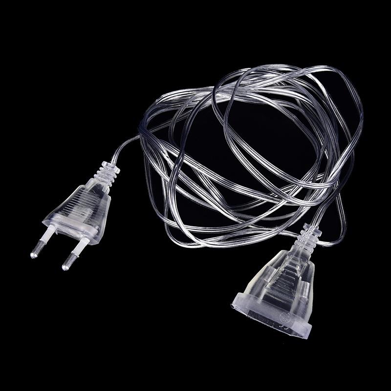 3M EU Plug Extender Transparent Wire for Christmas LED String Light Garden Decor X CDN