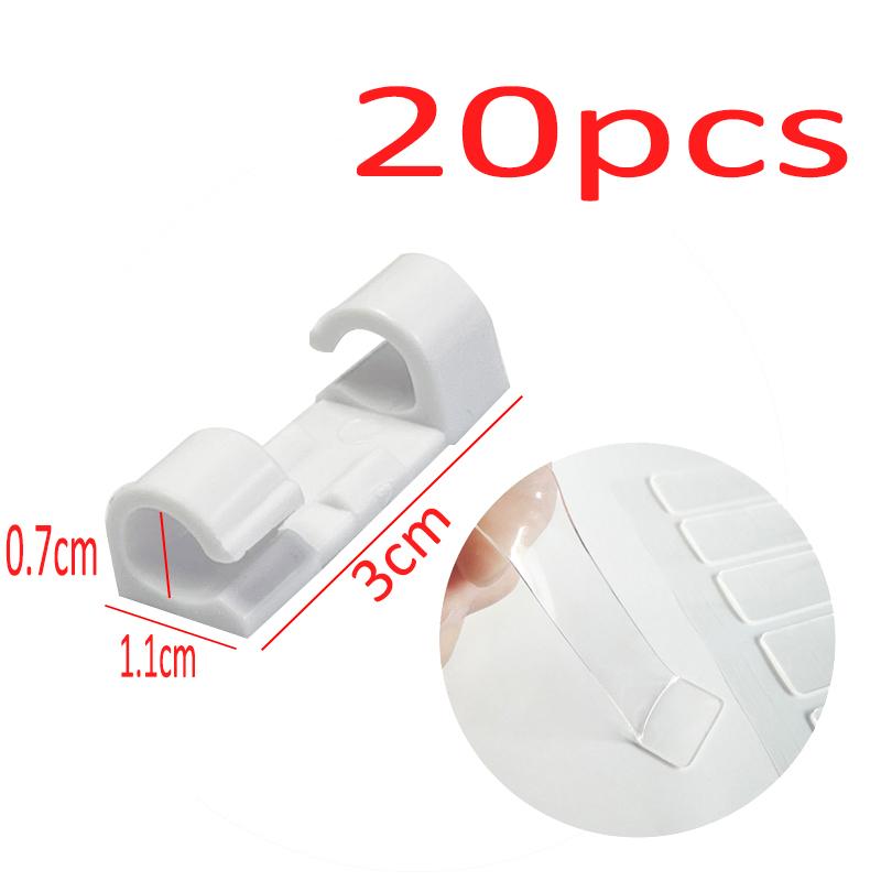 16Pcs USB Cable Organizer Clips Wire Winder Holder Earphones Mouse Cord Clip Protector Management Adhesive Hooks For Home Office