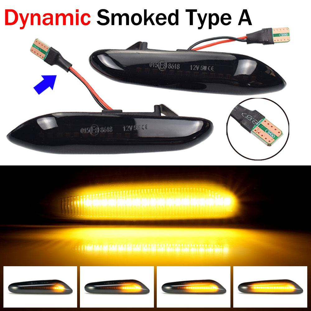 2x Dynamic LED Fender Light Side Marker For BMW 1 3 5 serie E46 E60 E61 E81 E82 E87 E88 E90 E91 E92 E93 X1 E84 X3 E83 X5 E53