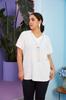 Women's Big Size Blouse Plus Size Blouse with Necklace Detail