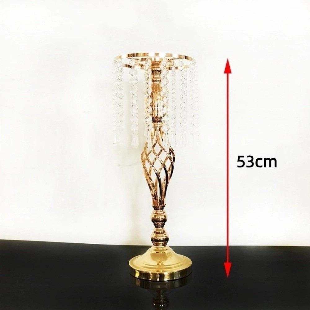Хрустальный подсвечник Золотые обеденные подсвечники Модная ваза для цветов Свадебное украшение