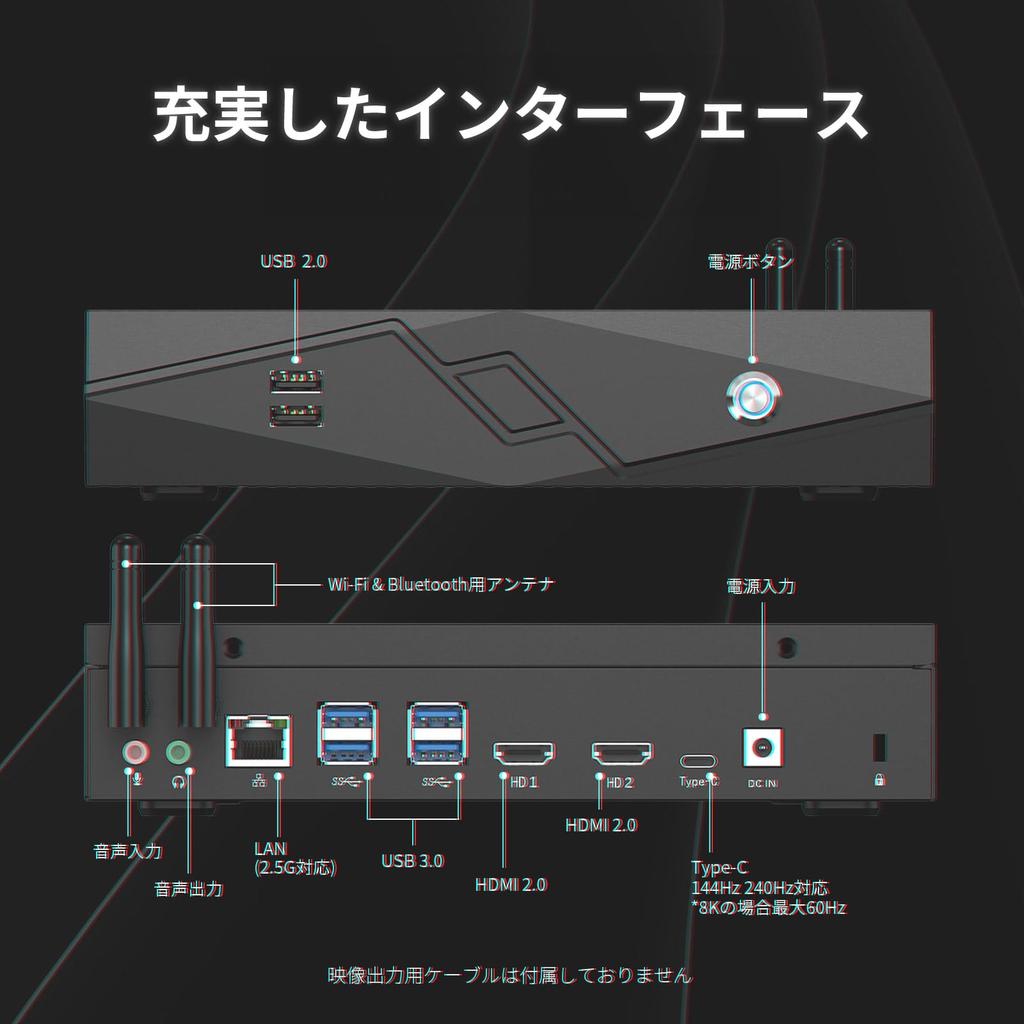 Skynew Mini Gaming PC Windows 11 Pro Intel 13th Generation Core RTX 4060 32GB DDR5 RAM 1TB NVMe SSD 6E Bluetooth LAN HDMI / i9-13900H / / / / Wi-Fi /