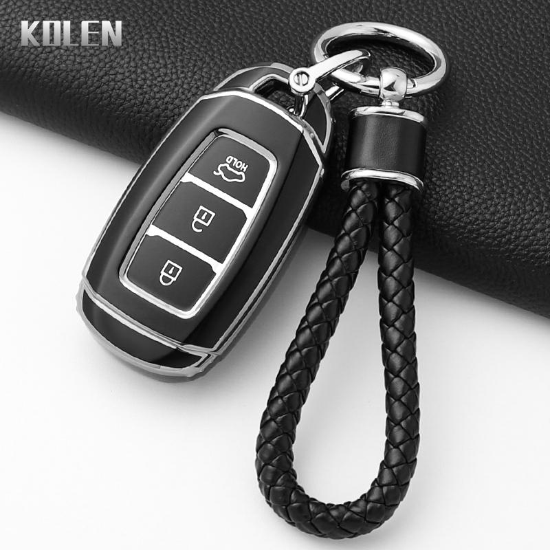 Модный ТПУ Чехол для Автомобильного Ключа Для Hyundai Elantra Grandeur Accent Solaris Sonata Palisade Kona Creta I20 I30 Ix35 Ix25 Брелок