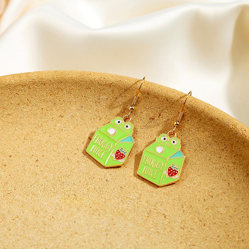 Cartoon Small Fresh And Cute Girl Ear Hook, Summer Fresh And Sweet Earrings, Niche Design Childlike Earrings