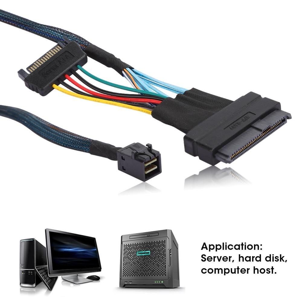 50cm SFF8643 to SFF8639 Cable High Speed Server Connector Cable Mini SAS Cable  Mini Server Setup
