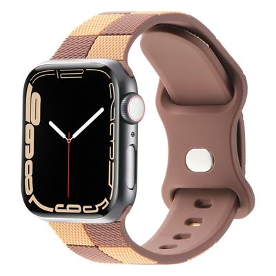 Для Apple Watch 10 46 мм/Ultra 2/Ultra 49 мм/9 8 7 45 мм/SE (2023) SE (2022) SE 6 5 4 44мм/3 2 1 42мм Силиконовый ремешок в клетку