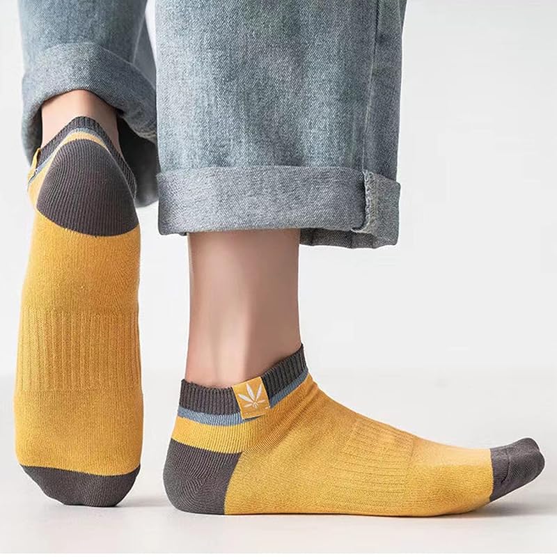 [Fenzun] носки мужские модные с линиями носки 10 пар набор цветные простые стильные носки цветные носки носки для экипажа (JP, алфавит, свободный размер, 10 пар