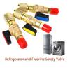 R22 Refrigerant Valve 1/4" Male To 1/4" Female AC Charging Hoses Straight Ball Valves for Refrigeration Manifold Gauges