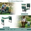 Upgraded Garden Kneeler With Thicken & Widen Soft Kneeling Pad, Heavy Duty Foldable Gardener Stool With 2 Tool Pouches
