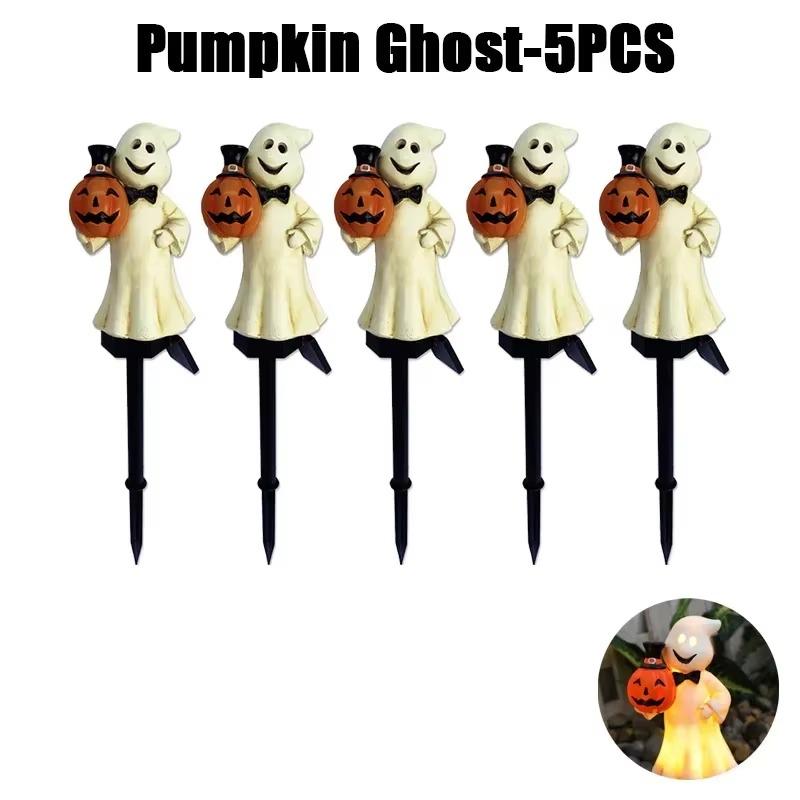 5 шт. солнечное украшение на Хэллоуин наружное освещение творческая атмосфера водонепроницаемый двор украшение сада смоляной тыквенный фонарь