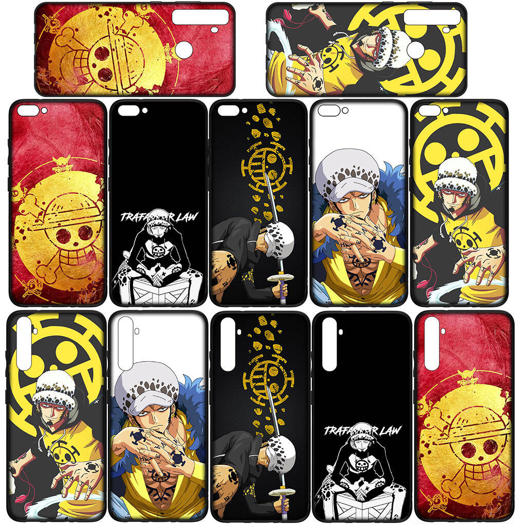 Чехол для телефона для iPhone 17 15 16 Plus Redmi Note 14 12 11 13 Pro Max Huawei P30 P20 Lite Y9 OPPO A60 A40 A80 A18 A16 One Piece Trafalgar Law Luffy
