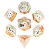 Cusdie 7 ЧЕРЕПОВ Кубики DND Прозрачные D4 D6 D8 D10 D% D12 D20 Многогранные Кубики Набор для D&D Pathfinder Настольных Ролевых Игр