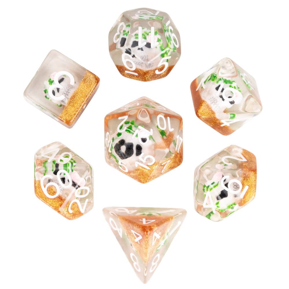 Cusdie 7 ЧЕРЕПОВ Кубики DND Прозрачные D4 D6 D8 D10 D% D12 D20 Многогранные Кубики Набор для D&D Pathfinder Настольных Ролевых Игр