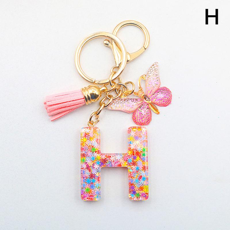 AZ 26 Буква Подвеска Брелок Кисточка Бабочка Подвески Брелоки Женские Украшения Сумка Автомобиль Брелок Подвеска