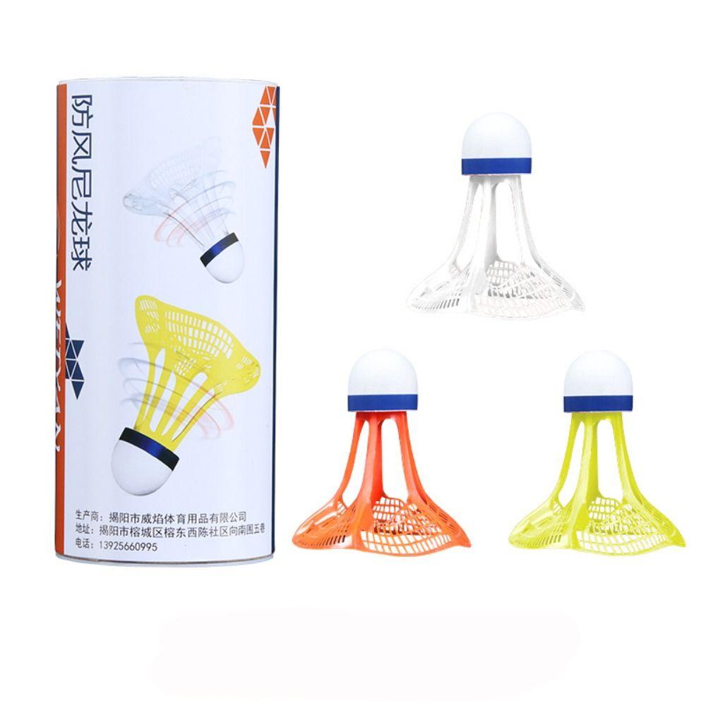 Спортивные товары Разноцветные тренировочные аксессуары Ветроустойчивый Ветронепродуваемый Волан для бадминтона