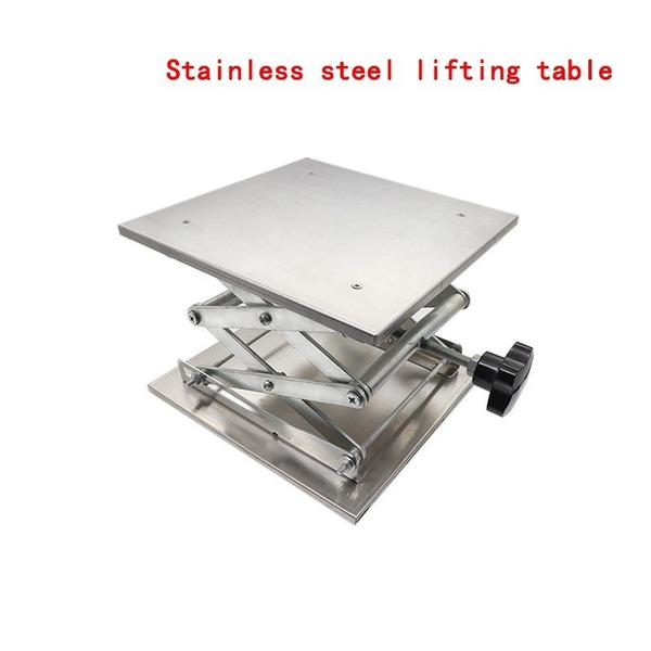 Алюминиевый подъемный стол для фрезерного станка, деревообрабатывающий гравировальный лабораторный подъемный стенд, подъемная платформа, деревянные скамейки