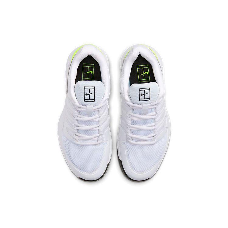 Nike Корт Джуниор. Vapor X GS Теннисные Белый/Вольт/Черный Детские Кроссовки AR8851-101