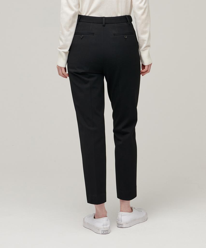 MUSINSA STANDARD WOMAN Женские плотные прямые брюки из флиса с скрытой эластичной талией [Черный]