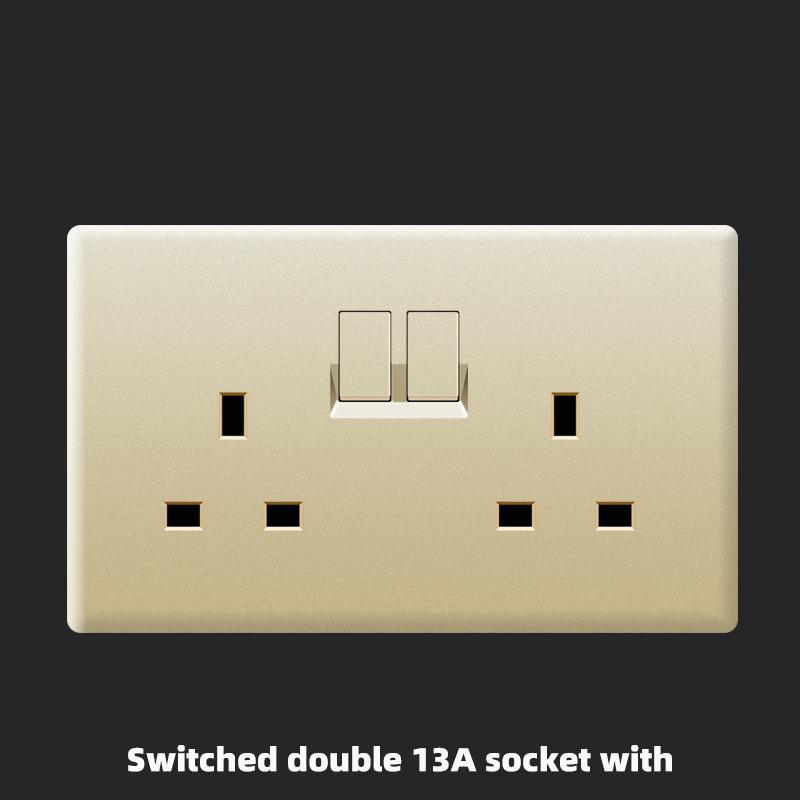 Розетка 13А, Великобритания, 18 Вт, быстрая зарядка Type-C, настенная розетка 220 В, панель переключателей на 1/2/3/4 клавиши, 1/2-ходовая, универсальная 5-контактная настенная электрическая розетка