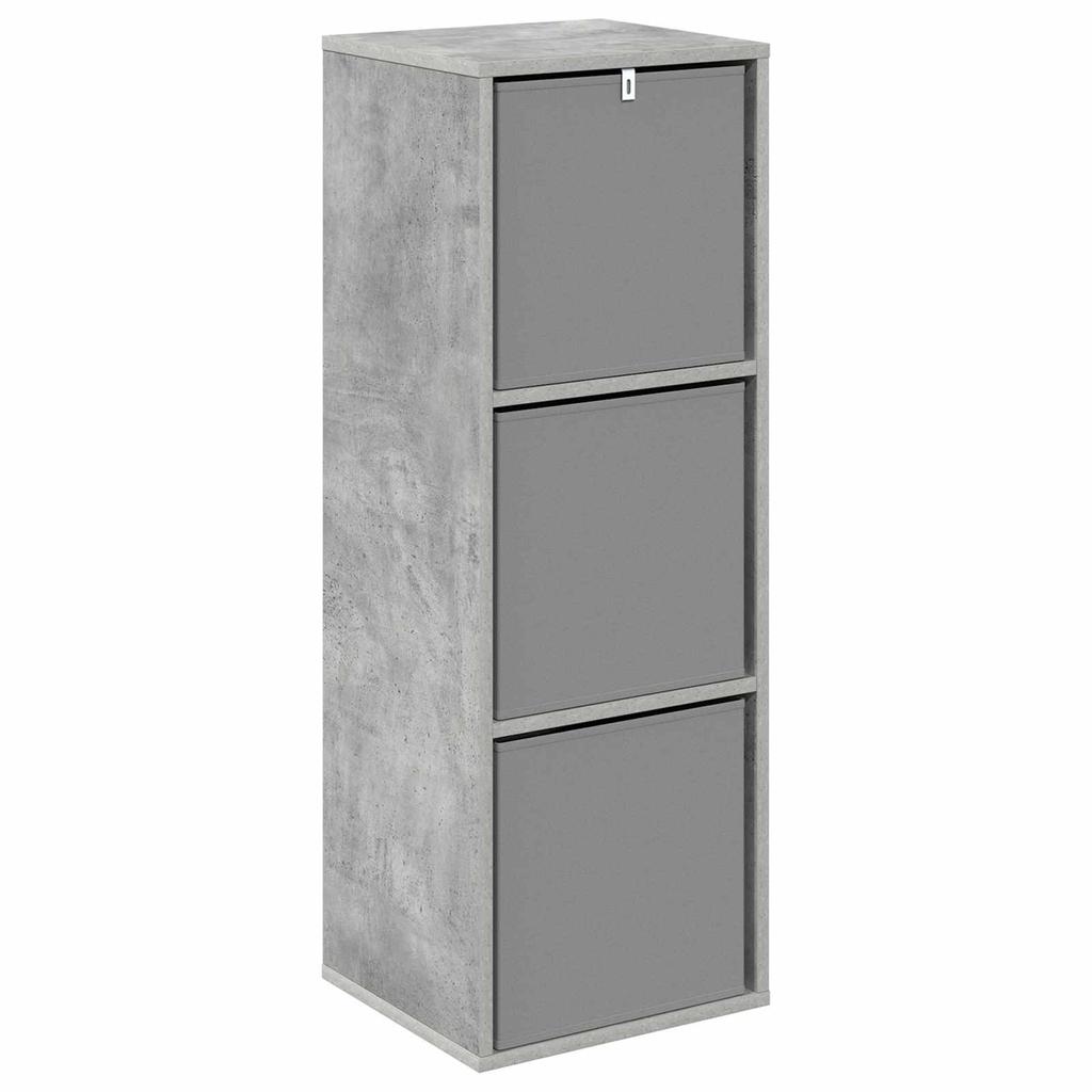 Sideboard with Drawers Concrete Grey 35 x 32 x 99.5 cm