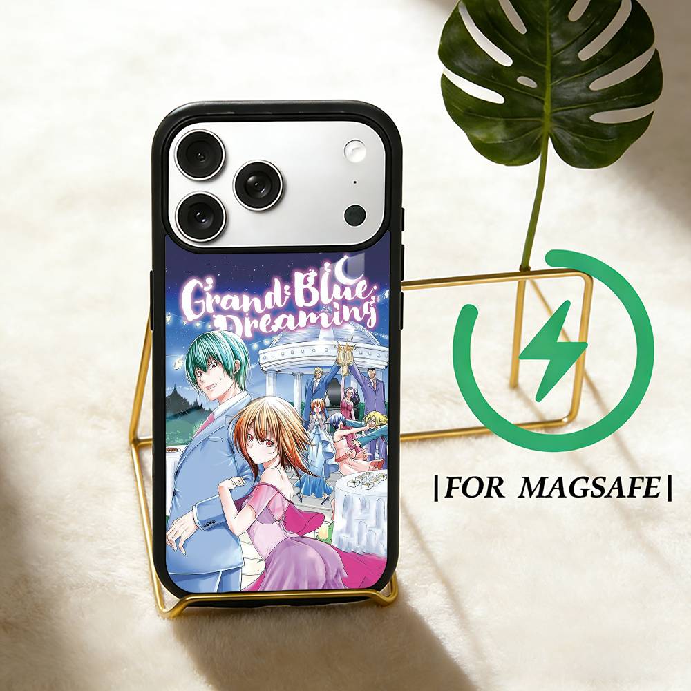 Anime Grand B-Blue Dreaming Phone Case For iPhone 17,16,15,14,13,12,Plus,Pro,Max For Magsafe Magnetic Wireless Charge