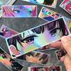 32PCS/Pack 12cm Long JDM Anime Girl Stickers Laser Rainbow Car Window Windshield Motorcycle Body Moto Helmet Accessories Decals
