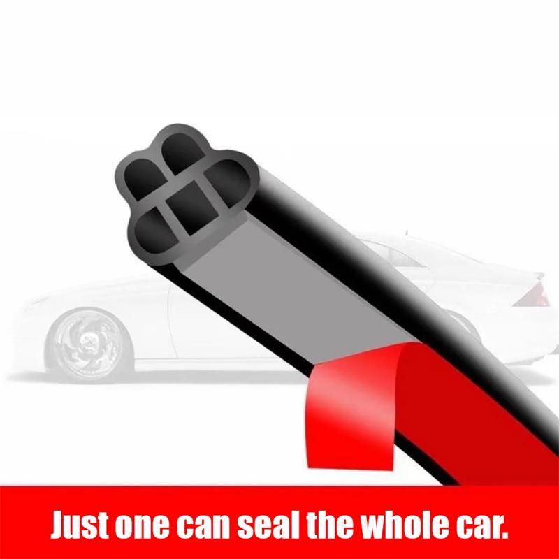 Car Door Seal Strip Double-Layer Rubber Weatherstrip For Car Hood Trunk Waterproof Noise Insulation Sealing Protector Strips