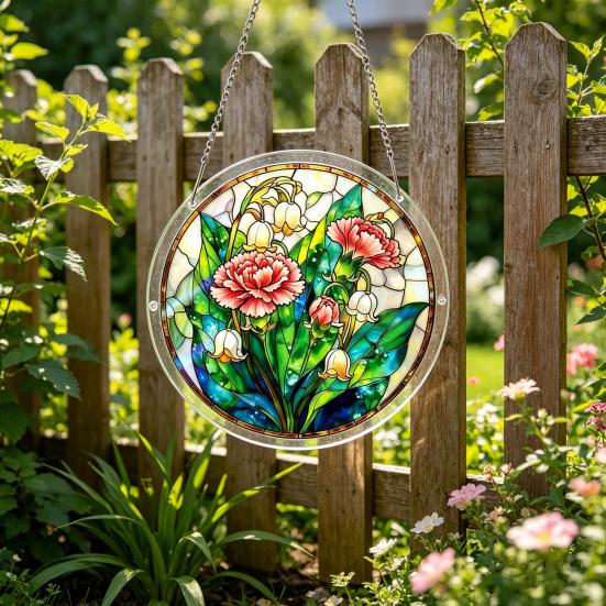 Acrylic Puzzle Sun Catcher with Colorful Light Projection DIY Window Hanging