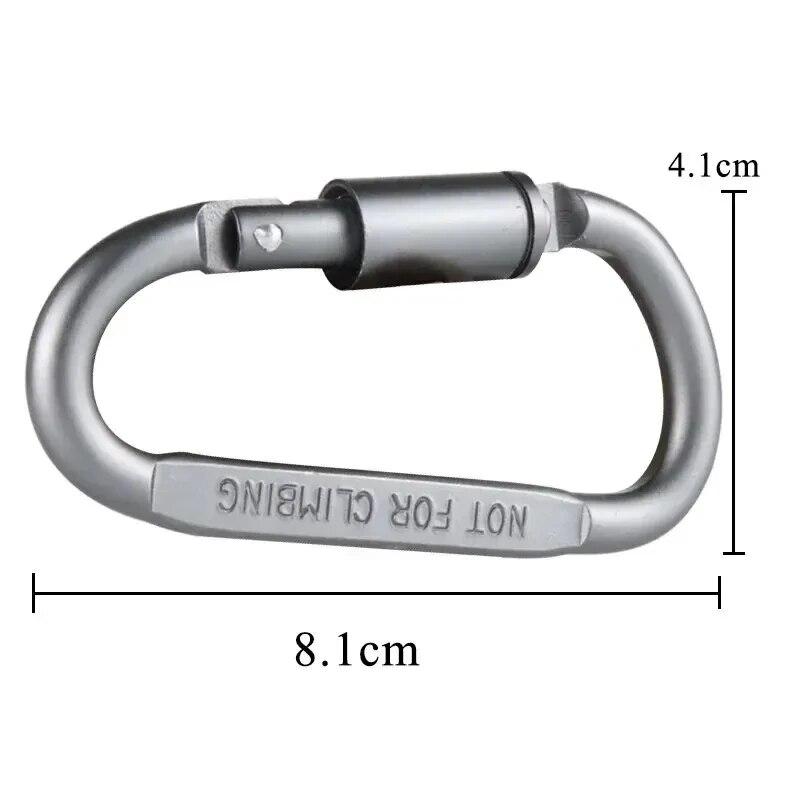 6pcs Carabiner Set Camping Survival Daily Keychain Key Chain Tactical Alloy Aluminum Caribiner Hook Outdoor Karabiners Clip Hook