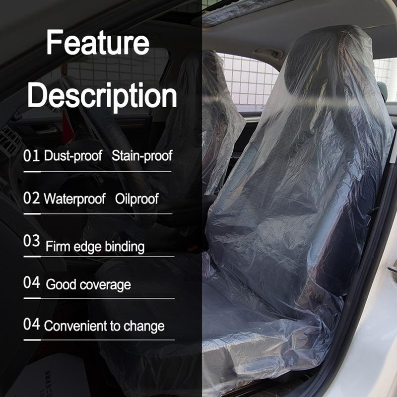 50Pcs Disposable Car Seat Covers Protective Cover for Beauty Repair Waterproof Care Cleaning Beauty Car Seat Protector Universal