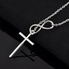 Кулон Бесконечность Крест Металлическая Женская Леди Цепочка Ожерелье Ювелирный Подарок