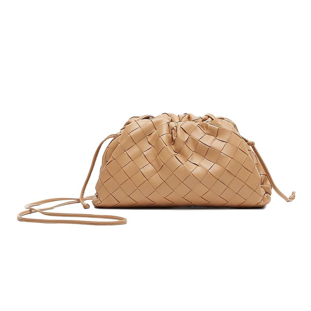 Bottega Veneta Mini Pouch Almond/Gold Women Pouches Tan 585852-VCPP1-2700