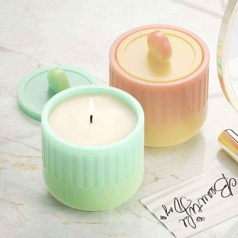 Silicone Storage Jar Mould Jewelry Box Moulds Resin Mold Storage Container Molds with Lid Candle Cup Molds for DIY Craft