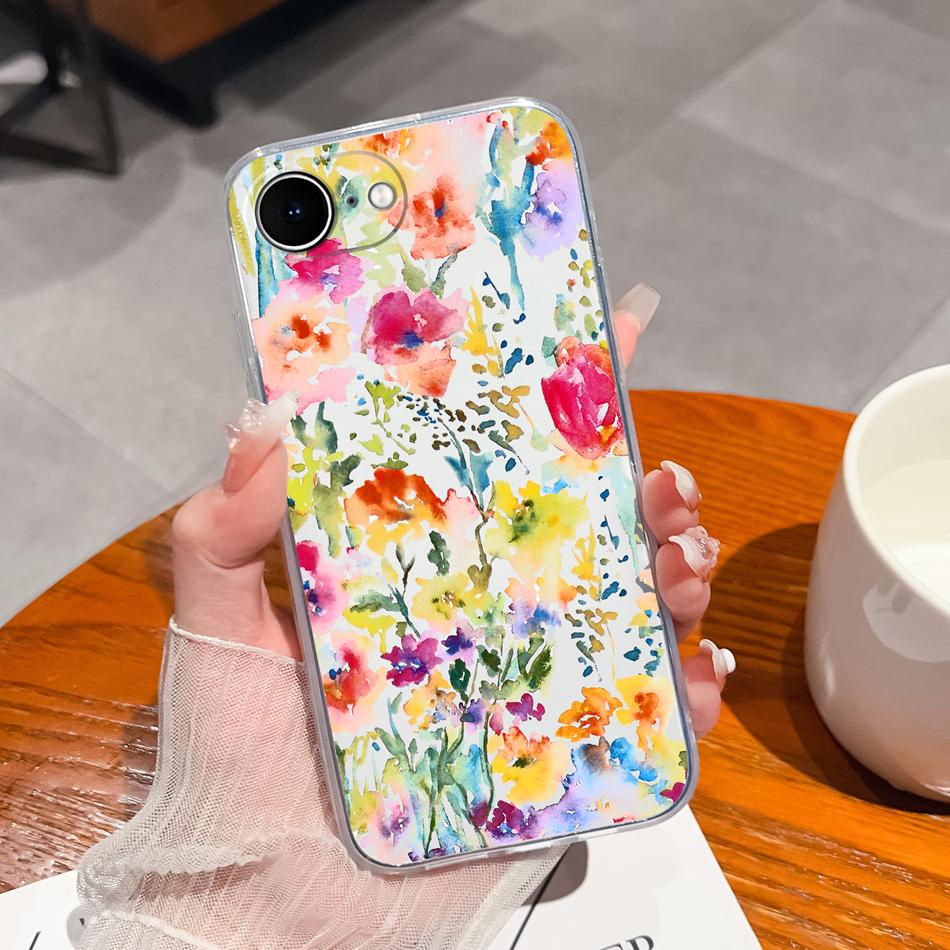 For iPhone 17E Case Gradient Color Transparent Shockproof Phone Housing For iPhone17E/iPhone SE 2026 Soft Slim Back Cover Fundas