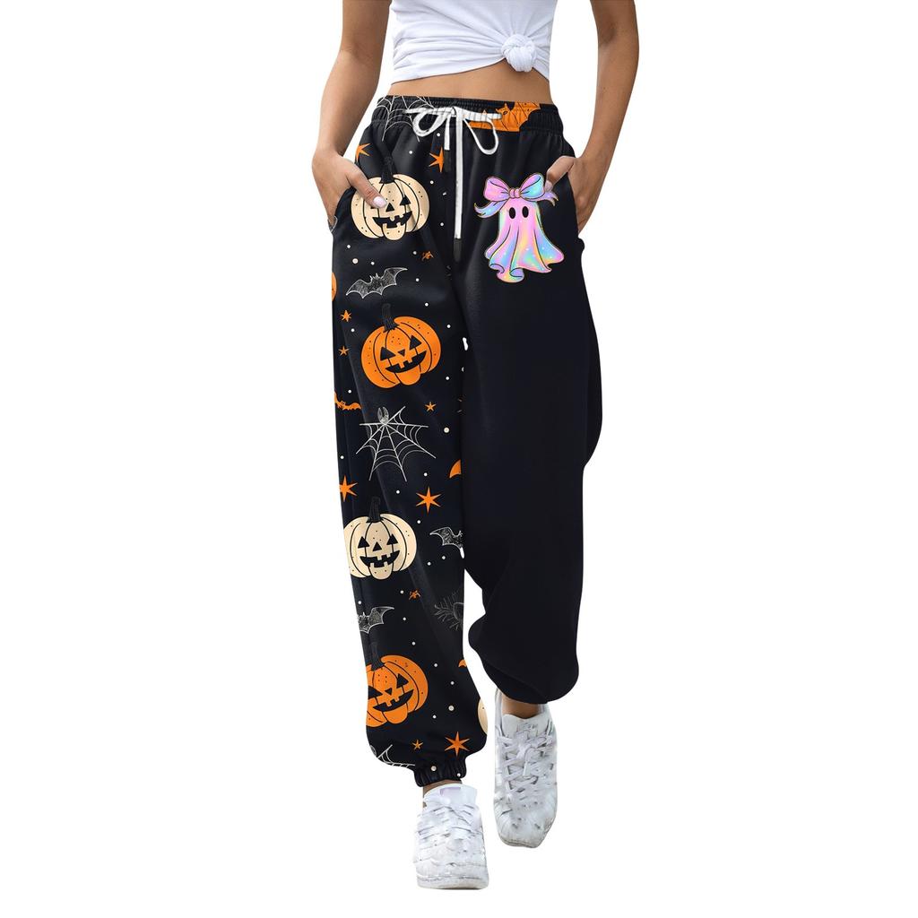 Women's Casual Fashion Sweatpants Halloween Printed Casual Pants