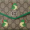 Gucci Chinese New Year Collection Double G Logo Adjustable Shoulder Strap Dragon Baby Print Canvas Leather Trim Handbag 774371-FACYZ-8746