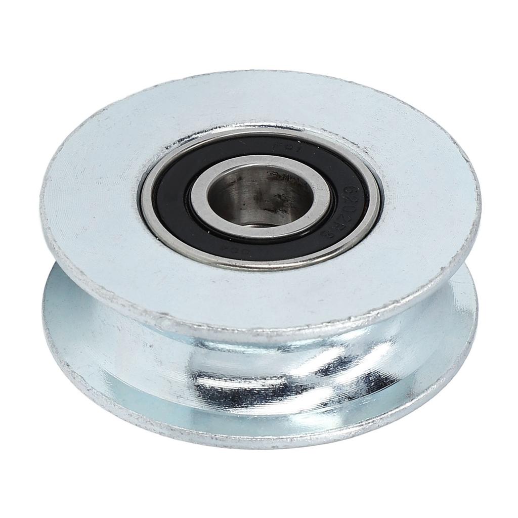 U Groove Bearing Pulley Alloy Steel Guide Wheel for Sliding Gate Hanging Projects 64mm Outer