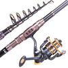 Телескопическая удочка из углеволокна с телескопической катушкой