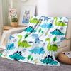 Cute Cartoon Dinosaur Fleece Blanket Bedding Boys S Birthday Gift Bedspread Throw Blankets Fluffy Soft for Bedroom Home Decor#