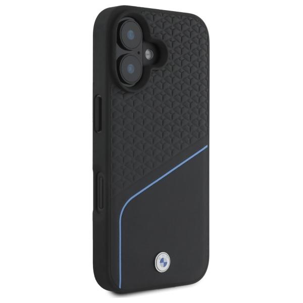 BMW BMHMP16S23RDCLK iPhone 16 6.1" black/black hardcase Sign Leather Textured And Line MagSafe